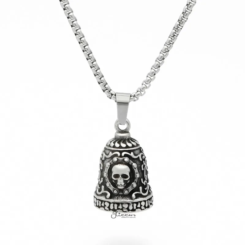 Ghost Rider Stainless Steel Bell Pendant