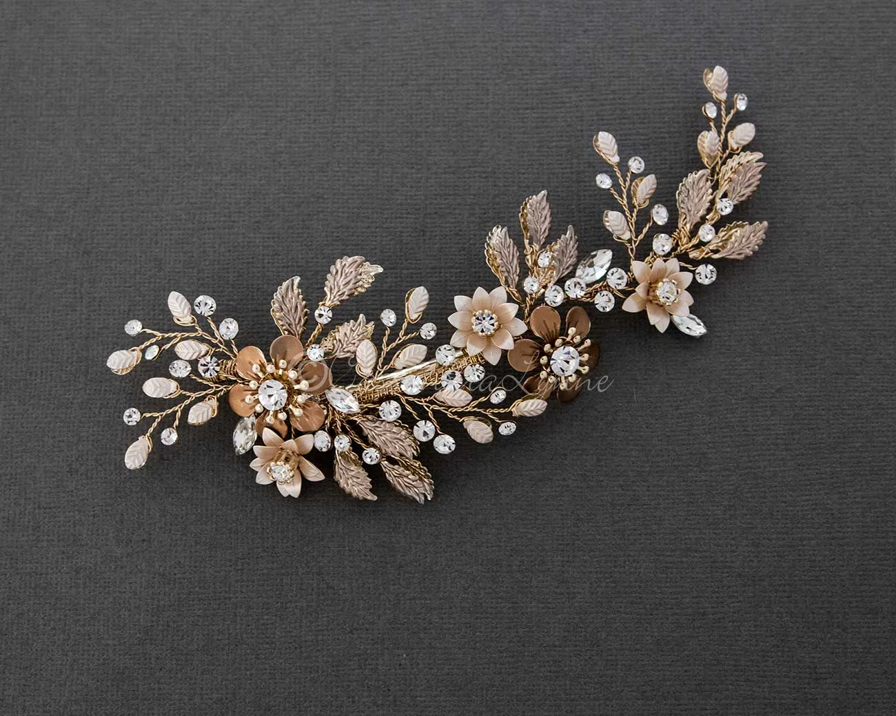 Gold Flower Wedding Hair Clip