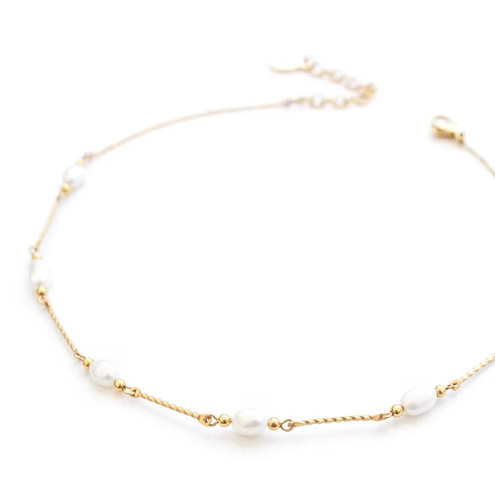 Gold Plated Coco Choker Necklace