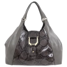 Gucci Grey Greenwich Python Hobo Bag