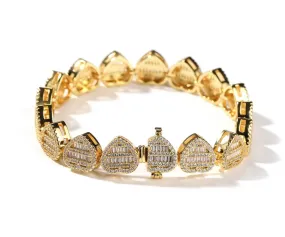 Heart Baguette Diamond Bracelet