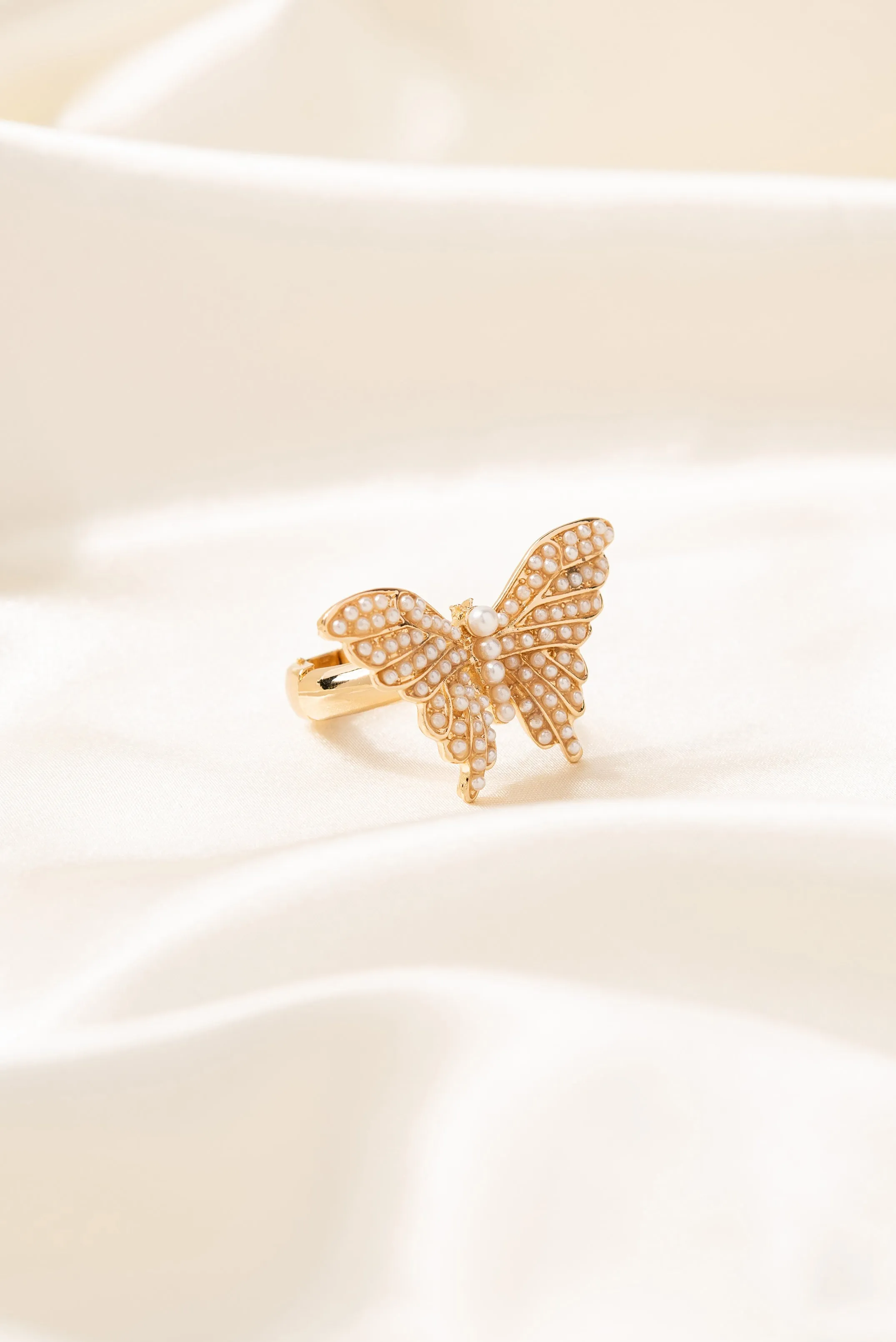 Heather Rhinestone Butterfly Ring