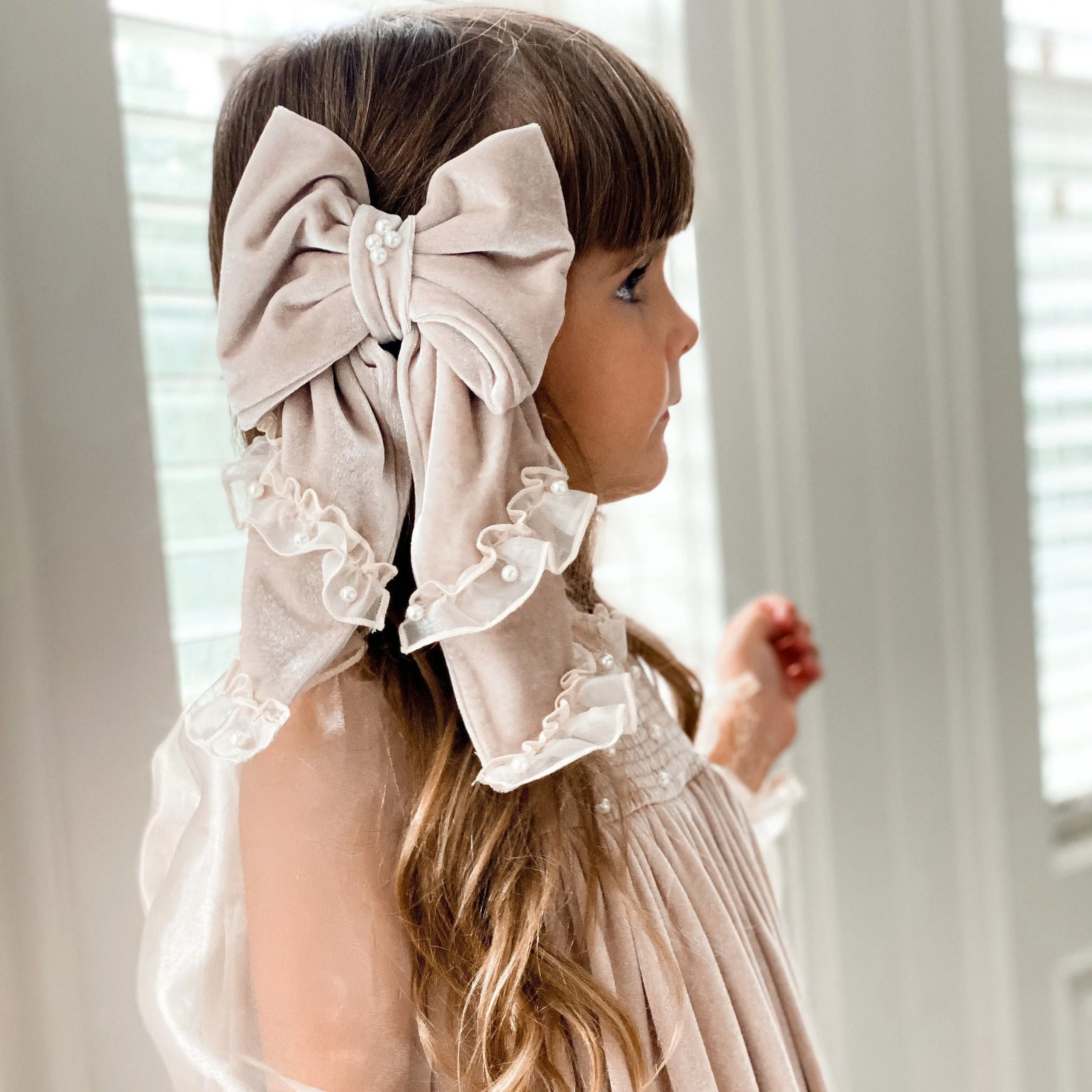 Helena Velour Hair Bow