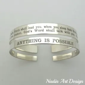 Inspirational Quote Cuffs Bangles