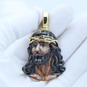 Jesus Portrait Enamel Pendants