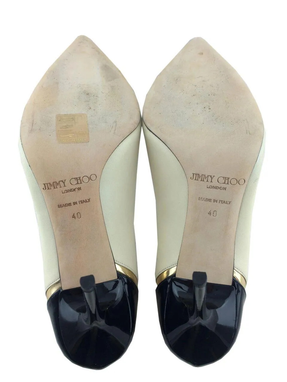 Jimmy Choo Leather Limit Tri-tone Pumps Size 10