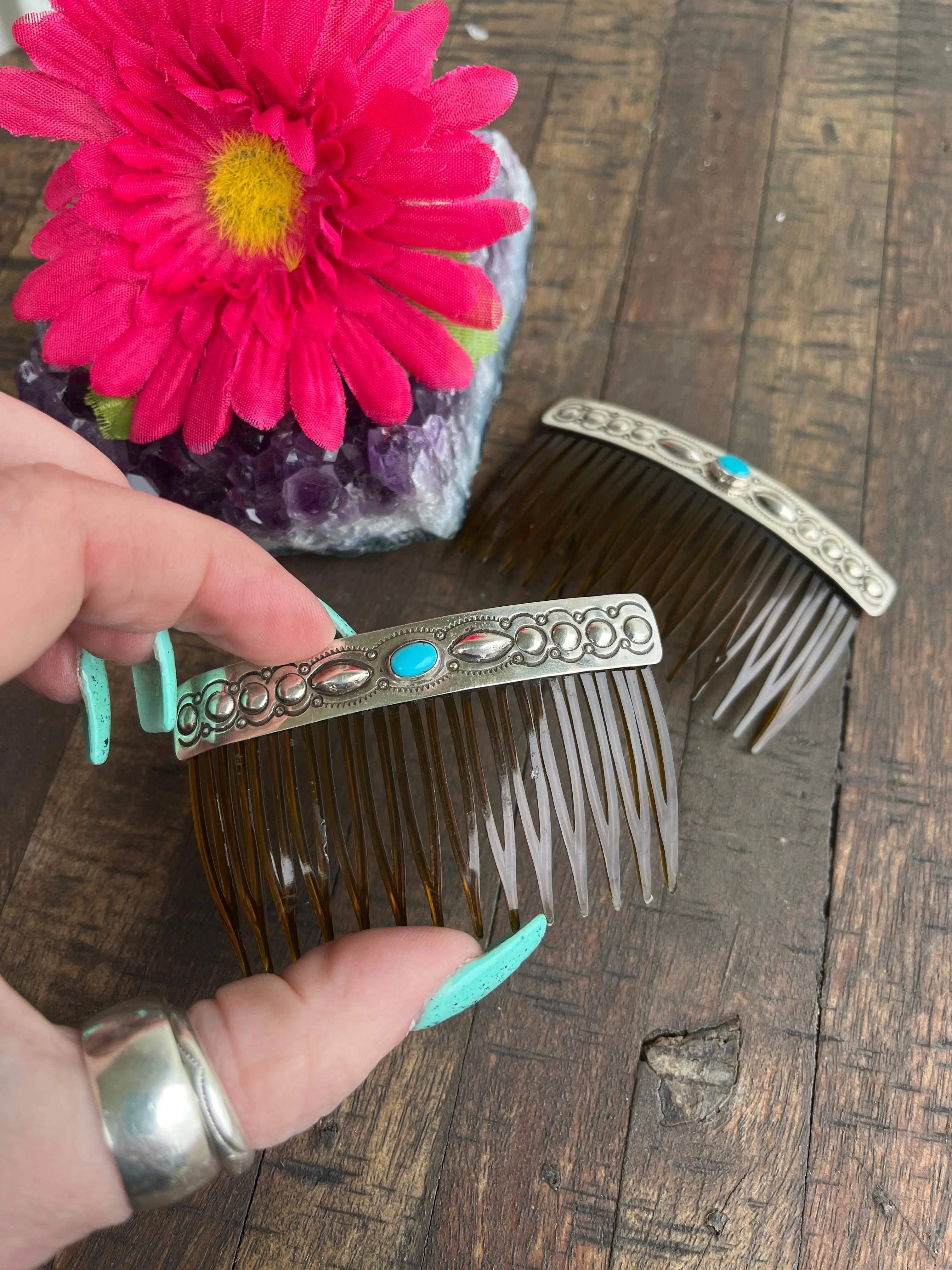 Kingman and Sterling Hair Clip Set