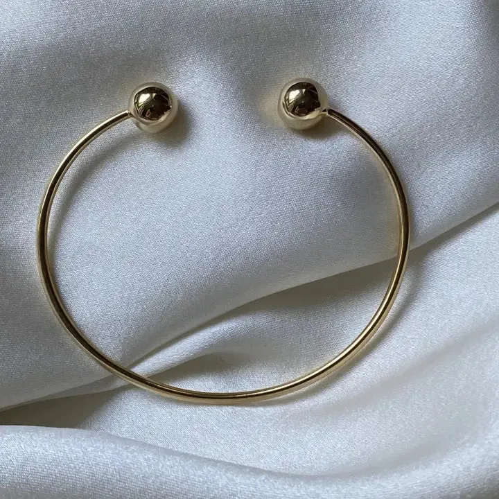 La Lyonnaise Ring - Ball - Gold Plated Bangle