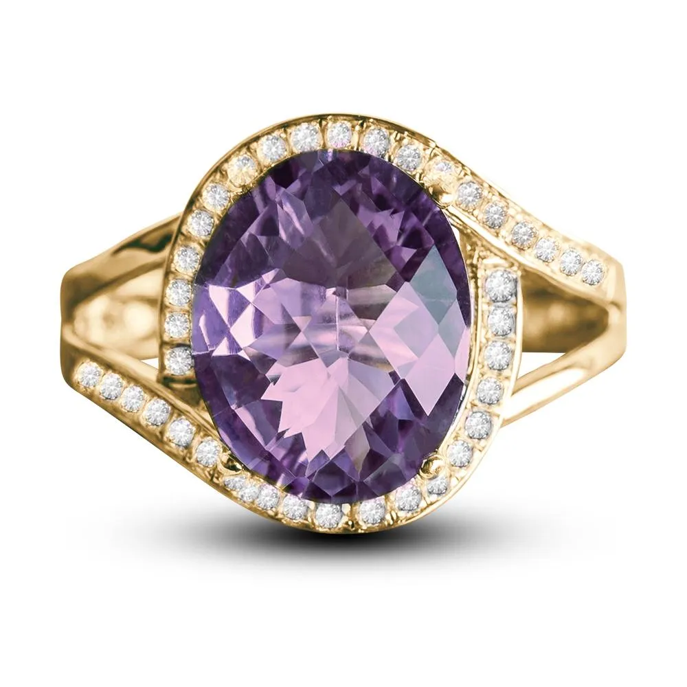 Ladies' Enrobed Amethyst Ring