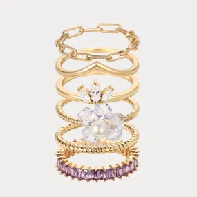 Lavender Rings Set