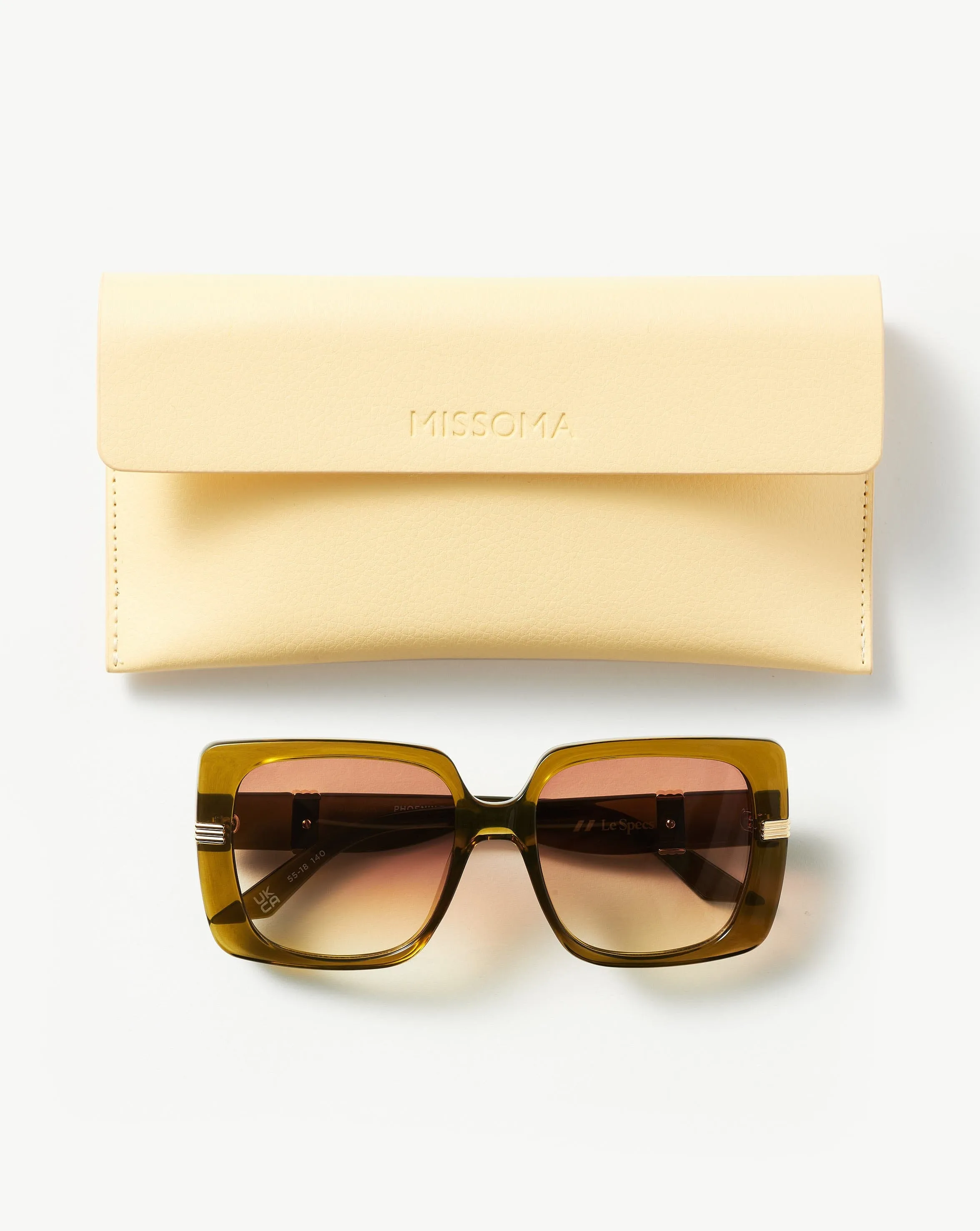 Le Specs Phoenix Ridge Oversized Square Sunglasses | Khaki