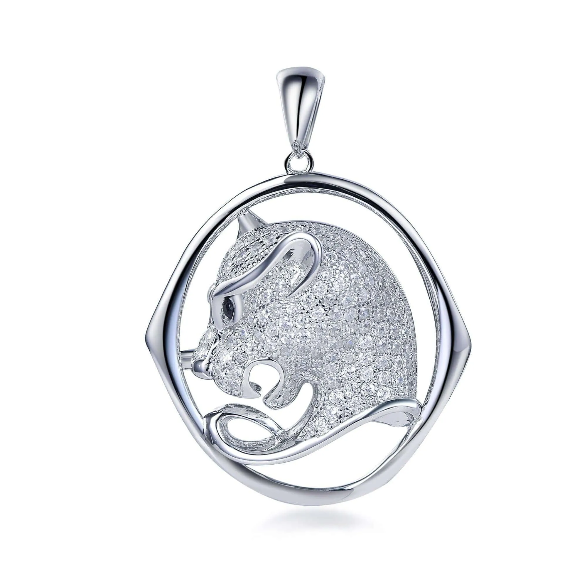 Leopard Pendant Fit Charm 925 Sterling Silver