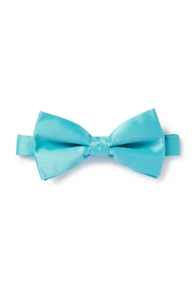 Light Turquoise Satin Bow Tie