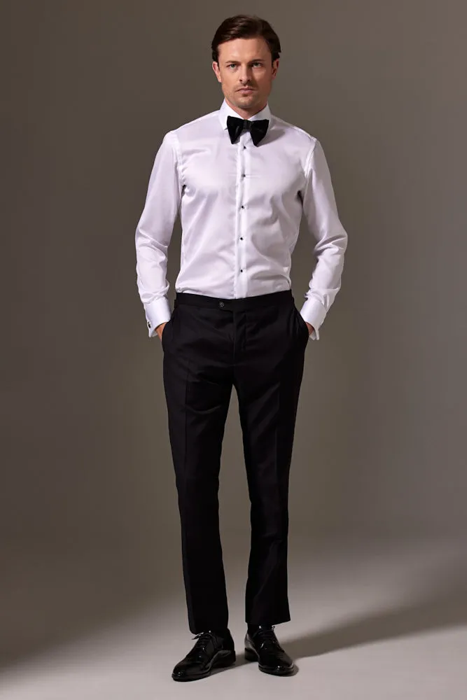 Louis Tuxedo Shirt - White Premium Twill