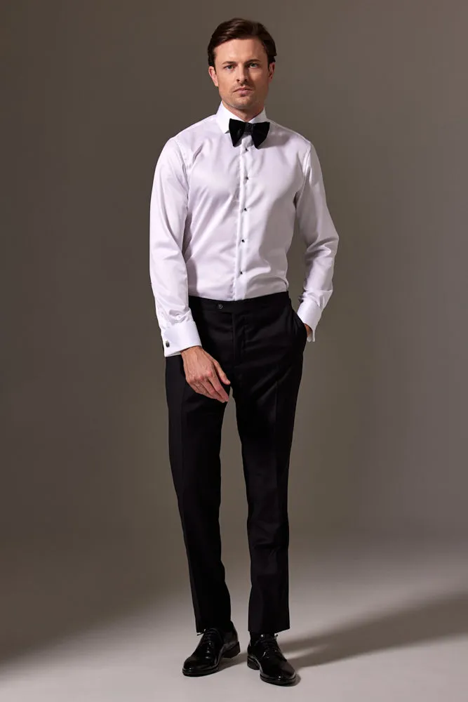 Louis Tuxedo Shirt - White Premium Twill