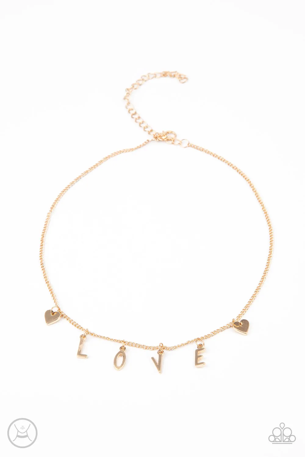 Love Conquers All - Gold Paparazzi Necklace