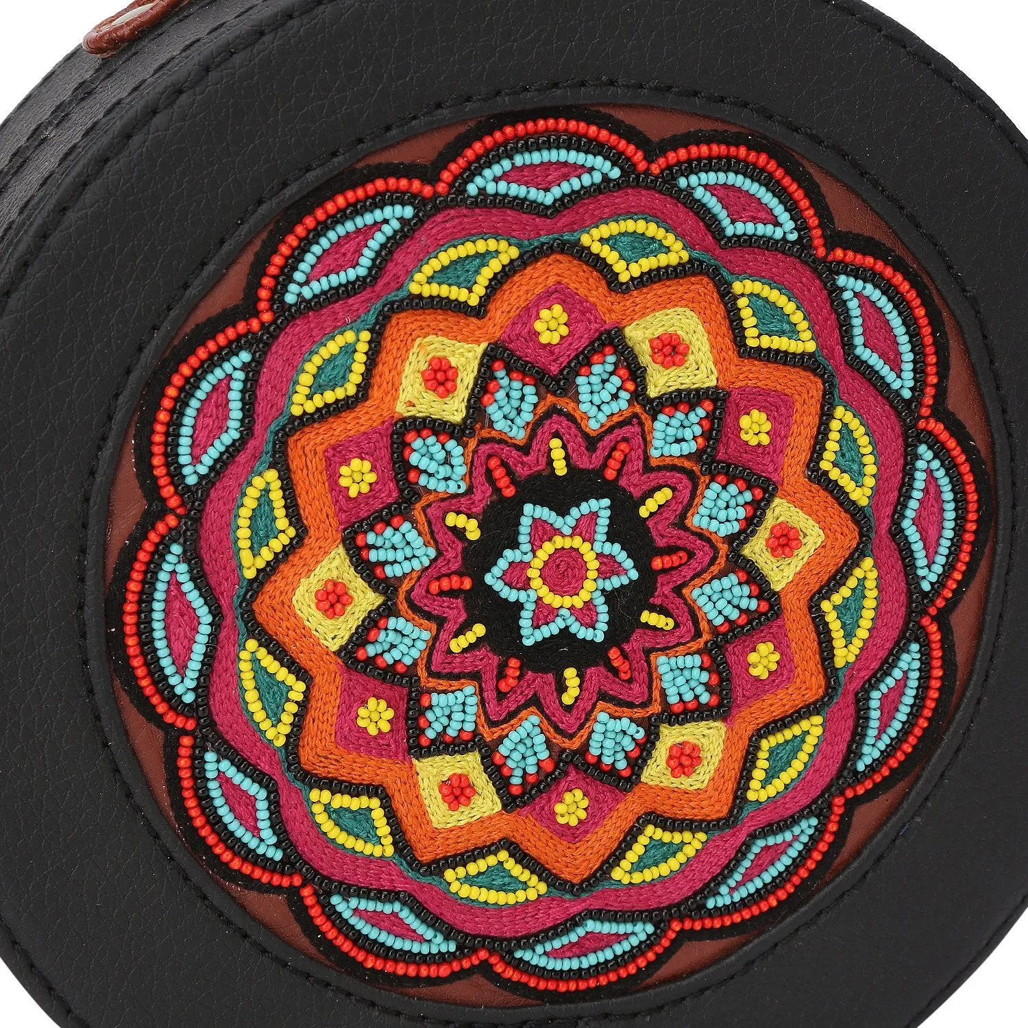 Mandala beads Hand Embroidered Sling Bag for women