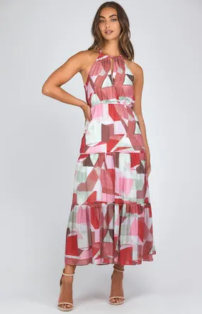 Marena Maxi Dress - Red Print