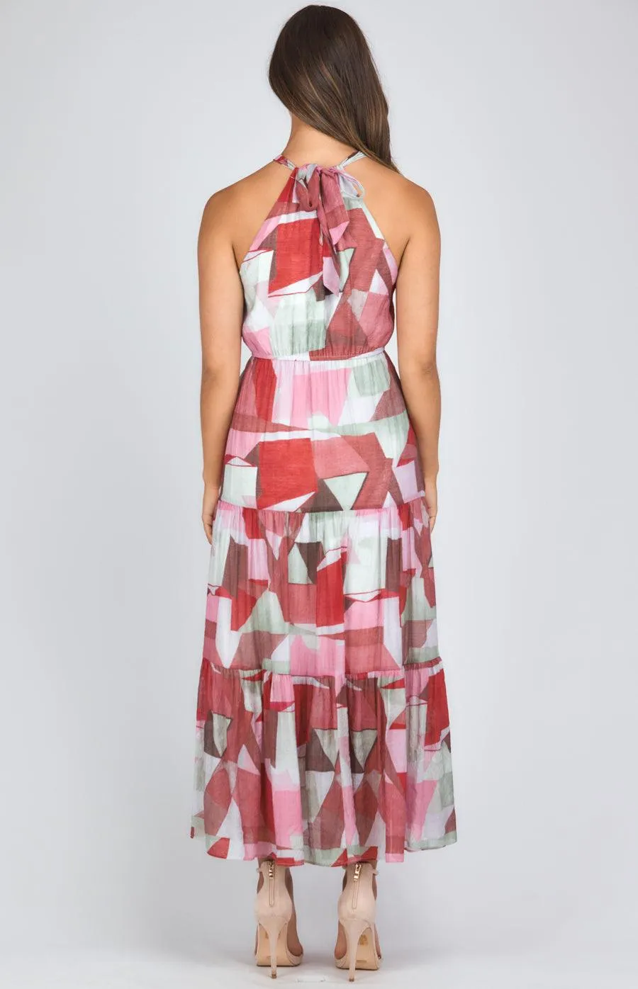 Marena Maxi Dress - Red Print