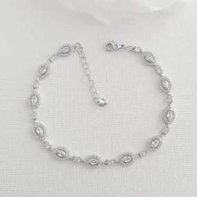 Marquise Bracelet in Cubic Zirconia for Brides Abby