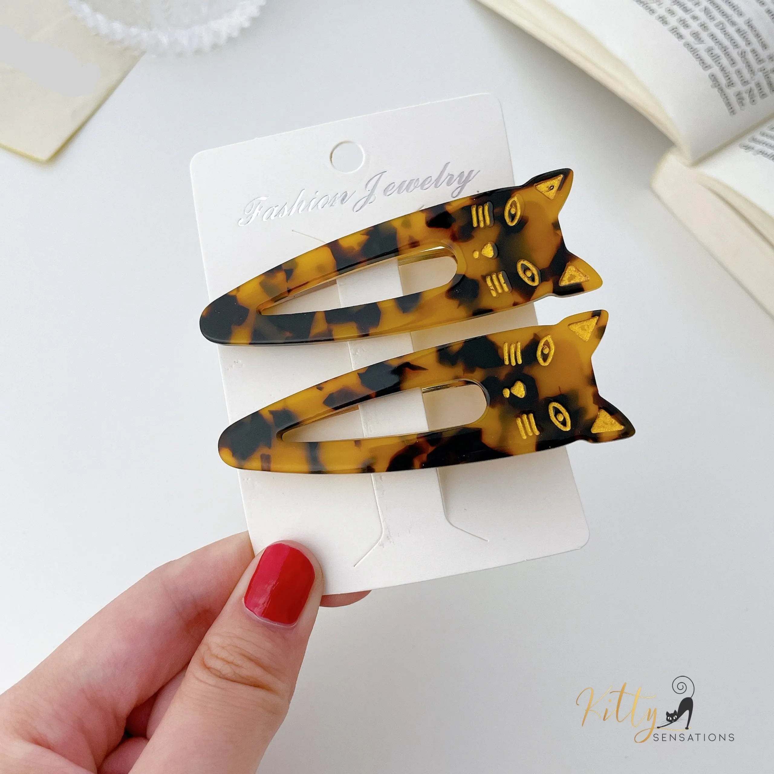 Multicolor Cat Hair Clips