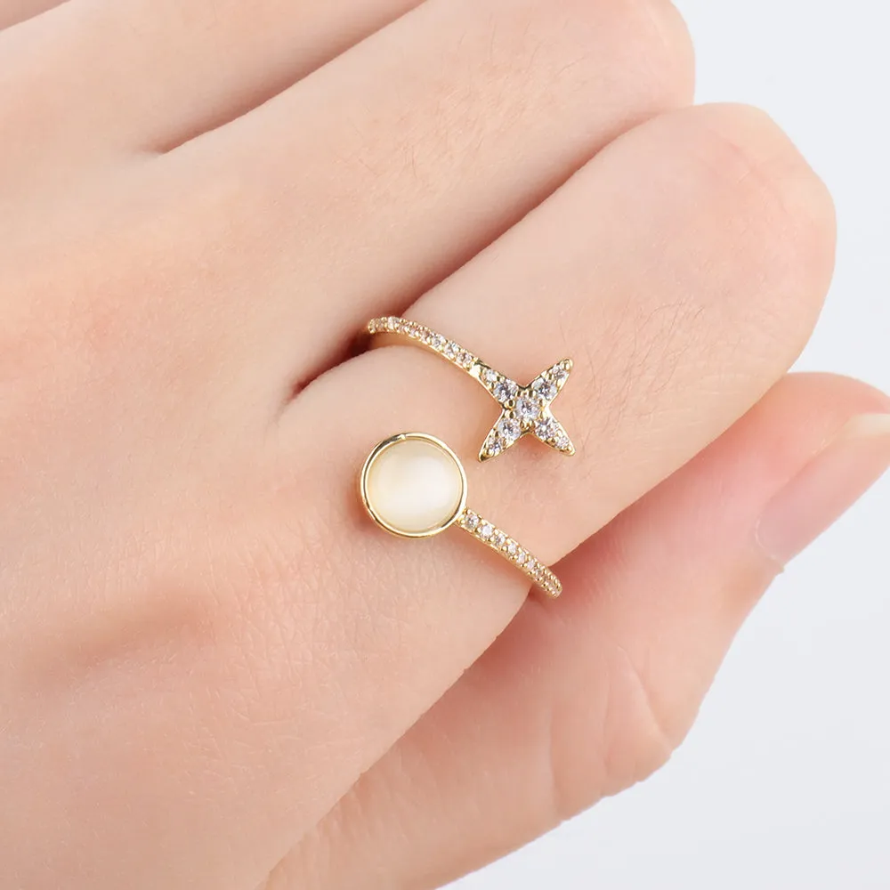 Opal Star Ring