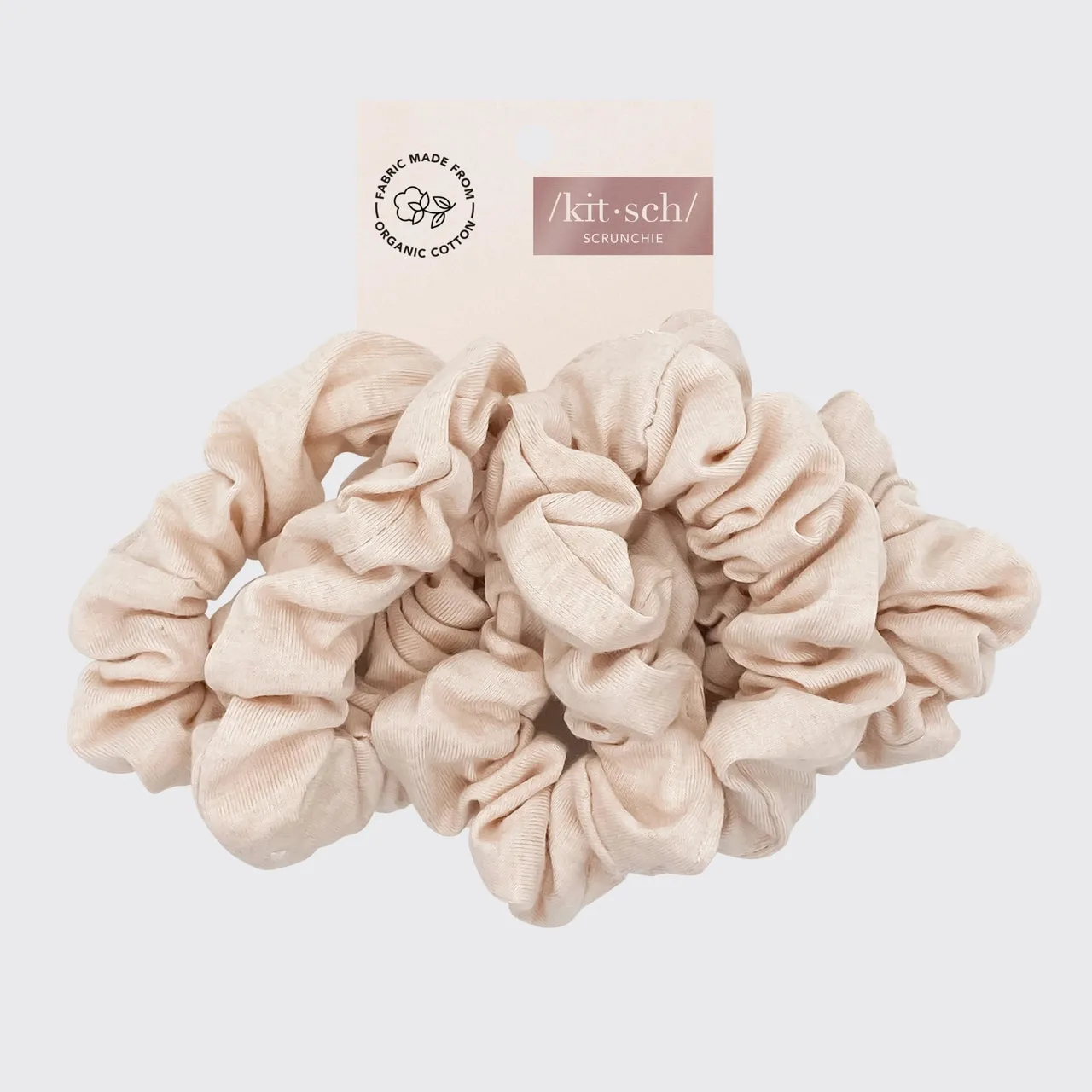 organic cotton knit scrunchies 5pk - (more colors)