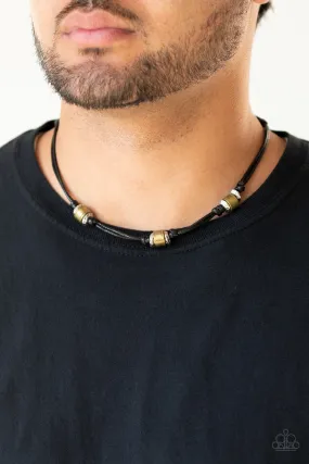 Paparazzi Necklace ~ Renegade Ranger - Black Urban Men's Necklace