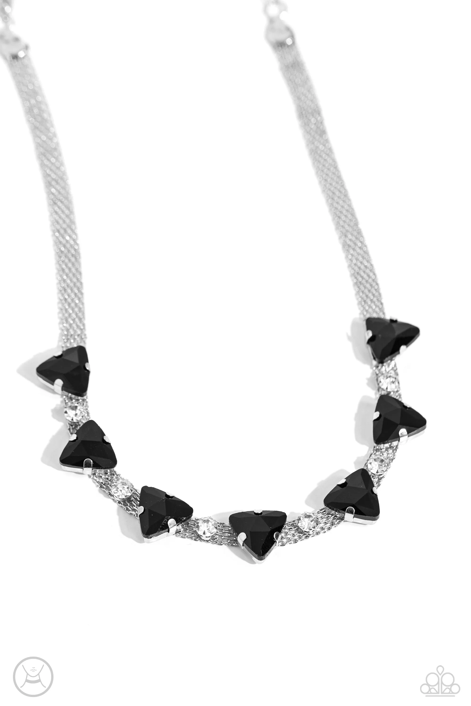 Paparazzi Strands of Sass Black Choker Necklace & Earring Set