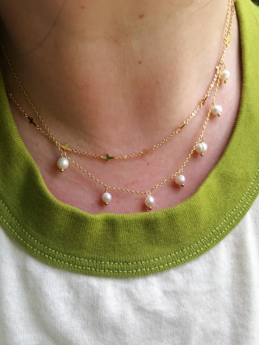 Pearl Charm Necklace