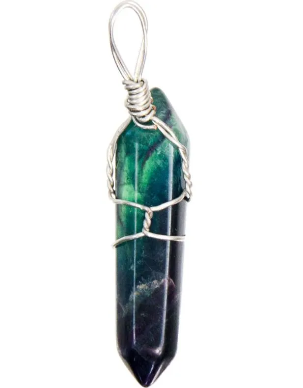 Pendant, Fluorite Wire Wrapped