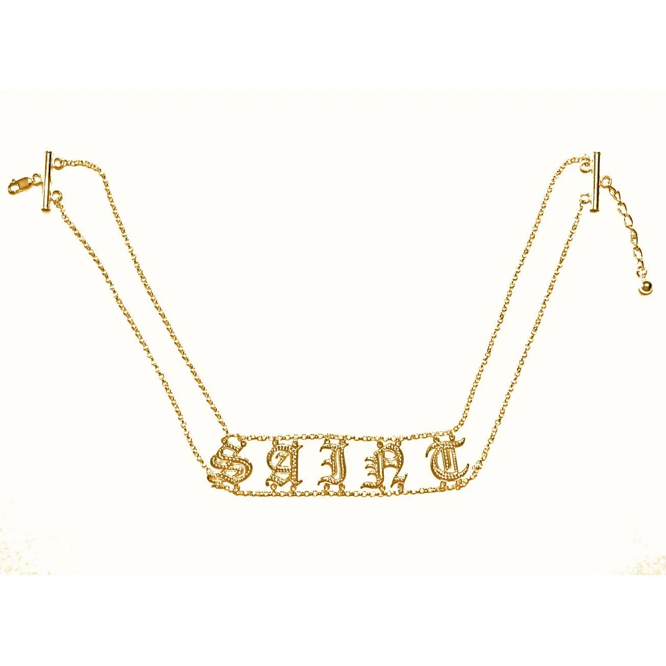 Personalized Name Choker Necklace - Kim Kardashian Saint Choker