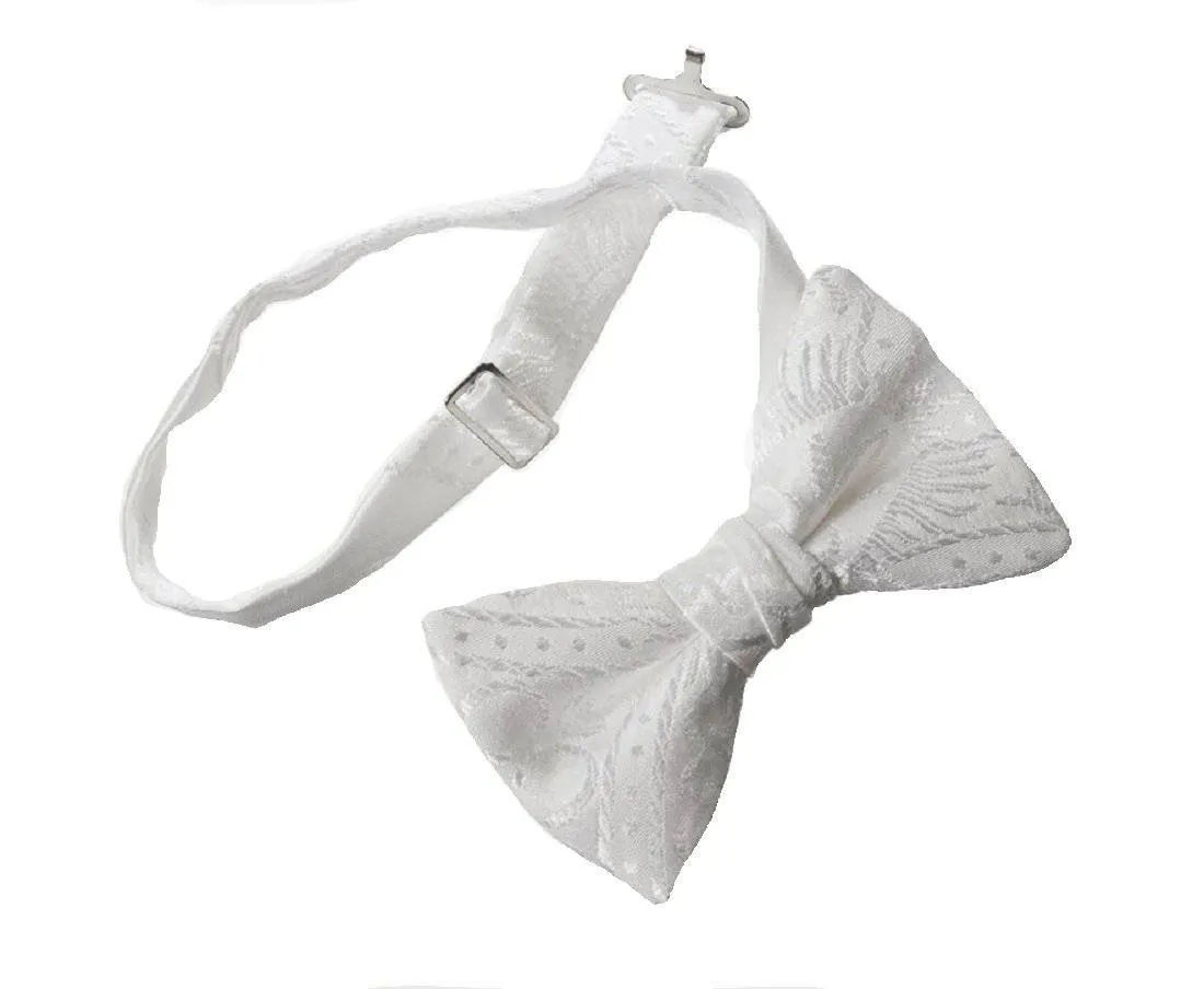 Premium Satin Jacquard Clergy Bow Tie | Adjustable for First Holy Communion