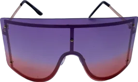 Purple Oversized Sky Ombre Sunglasses One Size