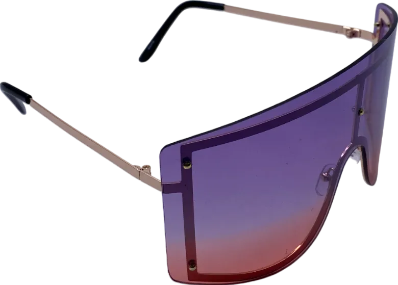 Purple Oversized Sky Ombre Sunglasses One Size