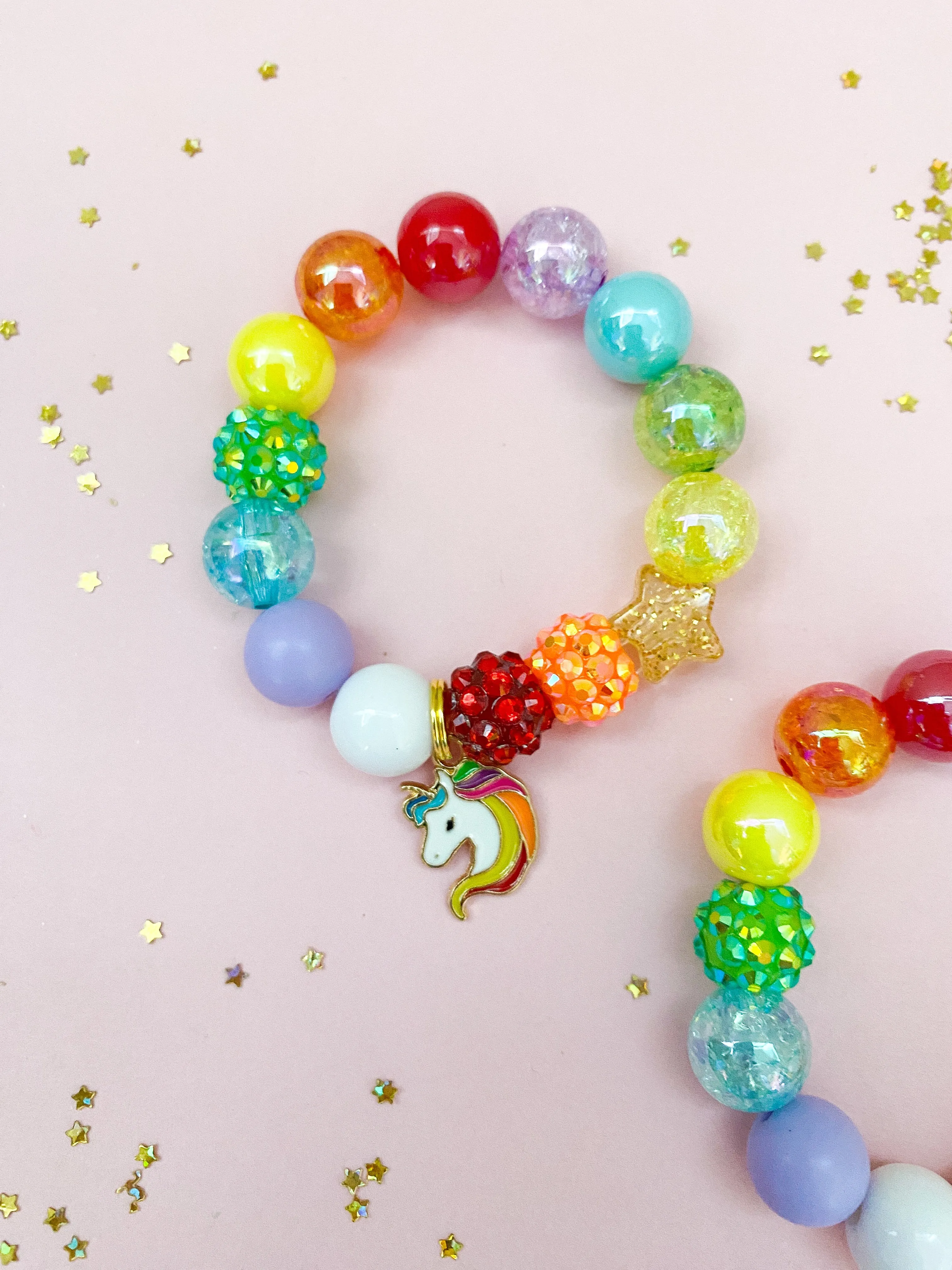 Rainbow Unicorn Charm Bracelet