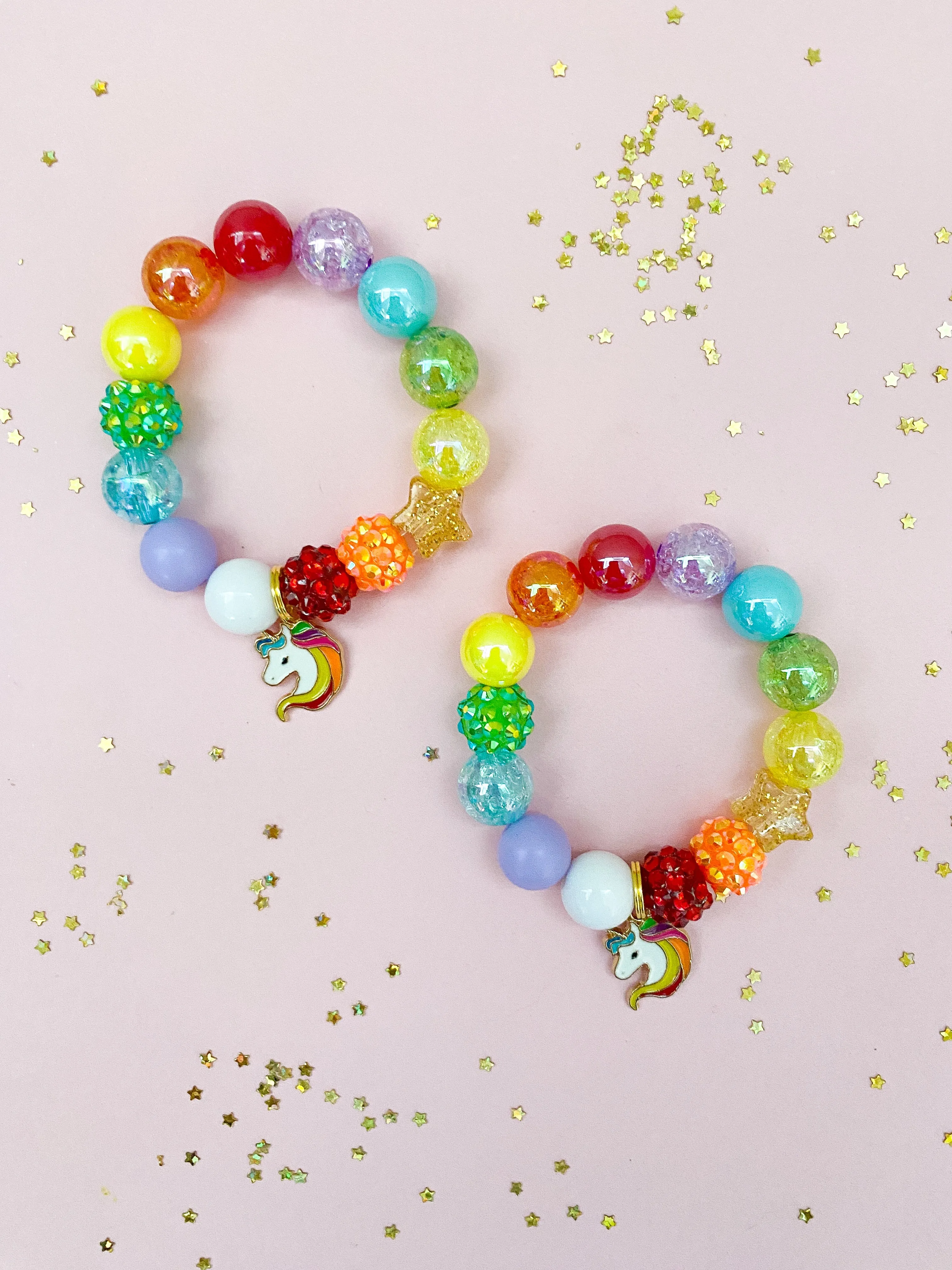 Rainbow Unicorn Charm Bracelet