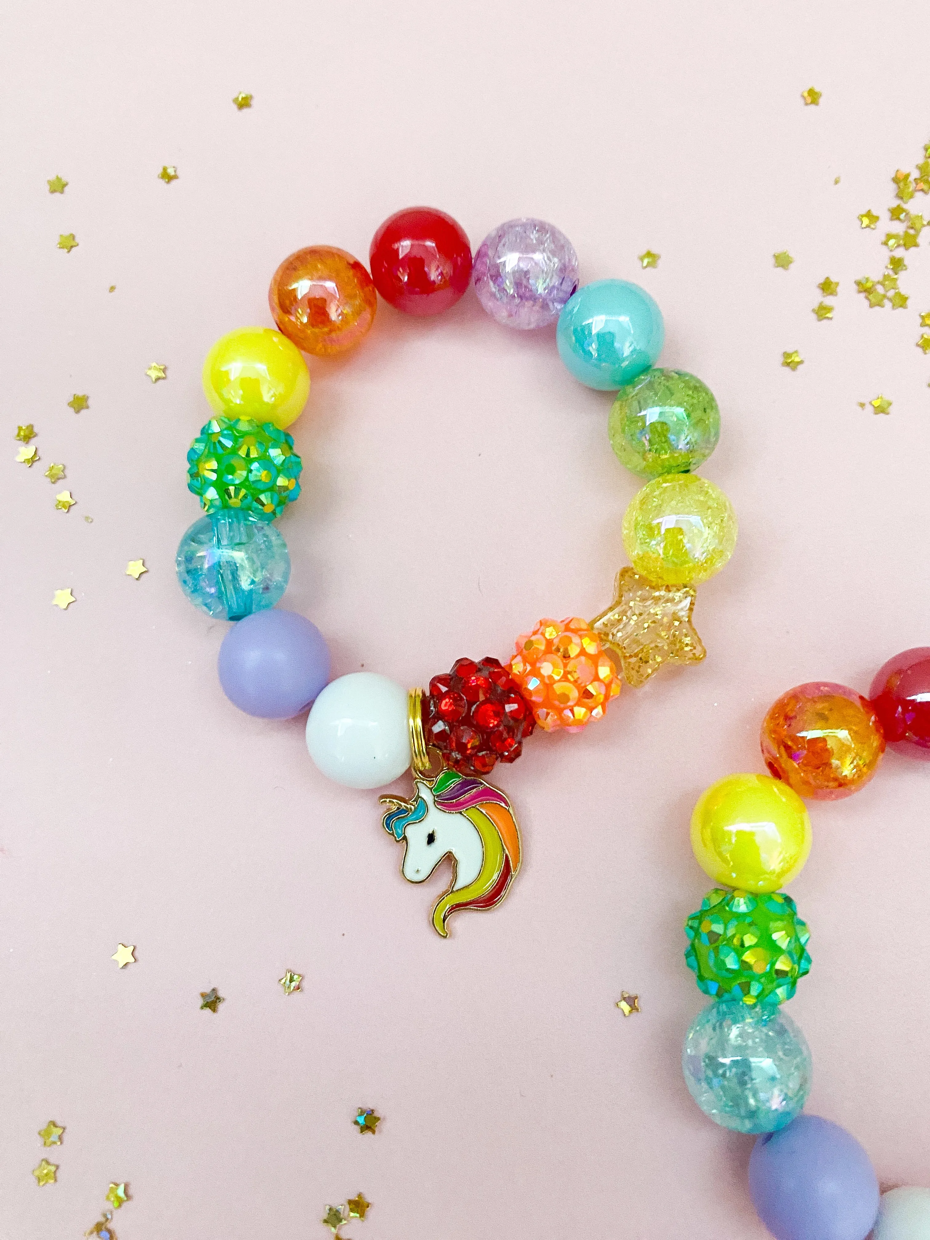 Rainbow Unicorn Charm Bracelet