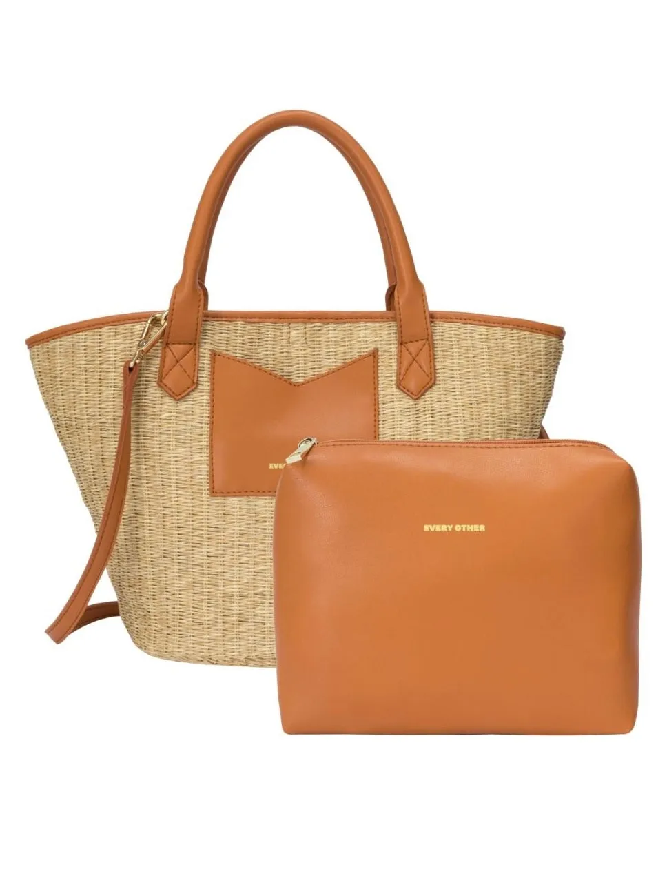 Rattan Bucket Bag - Tan