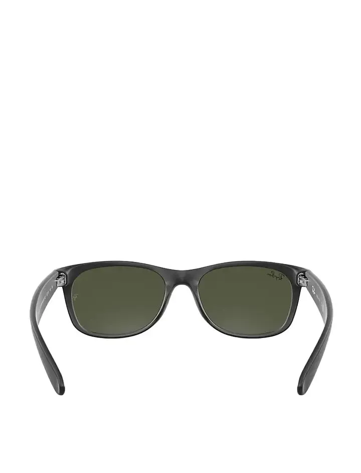 Ray-Ban RB2132 145 55 New Wayfarer Sunglasses Rubber Black / Green