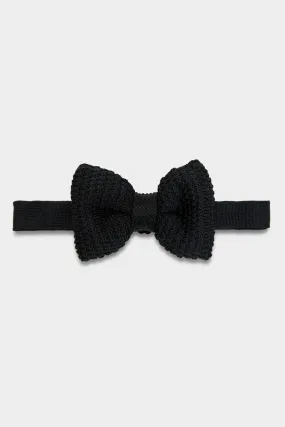 Ready-to-Wear Bow Tie - Black Knitted Bow Tie