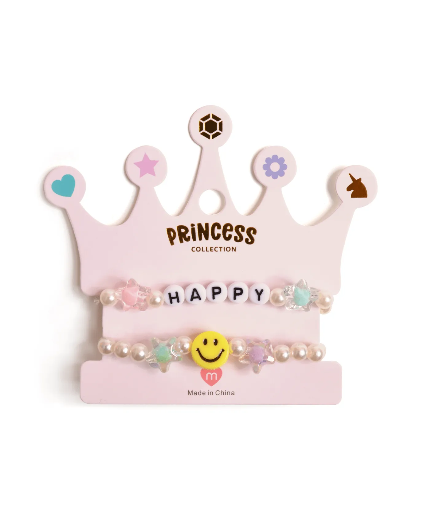 Remember be HAPPY Kids Bracelet Set