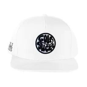 Retro Golf Sucks White SnapBack Golf Hat