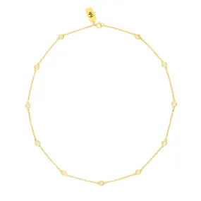 RIAN CZ NECKLACE GOLD