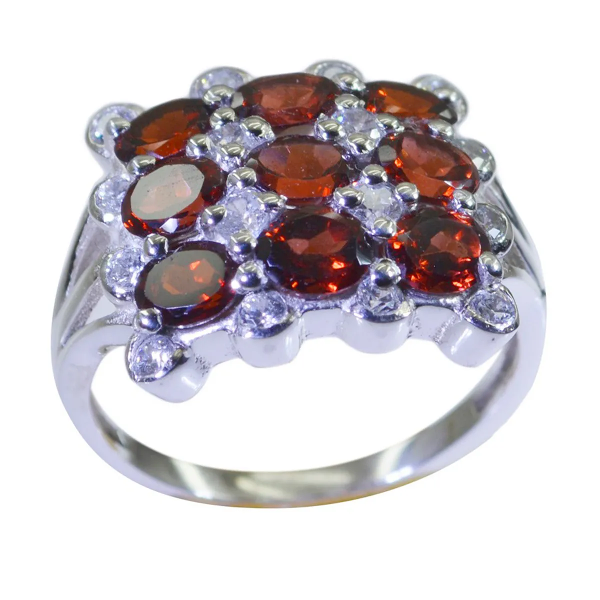 Riyo Enticing Gemstone Garnet 925 Silver Rings Fine Selling Shops