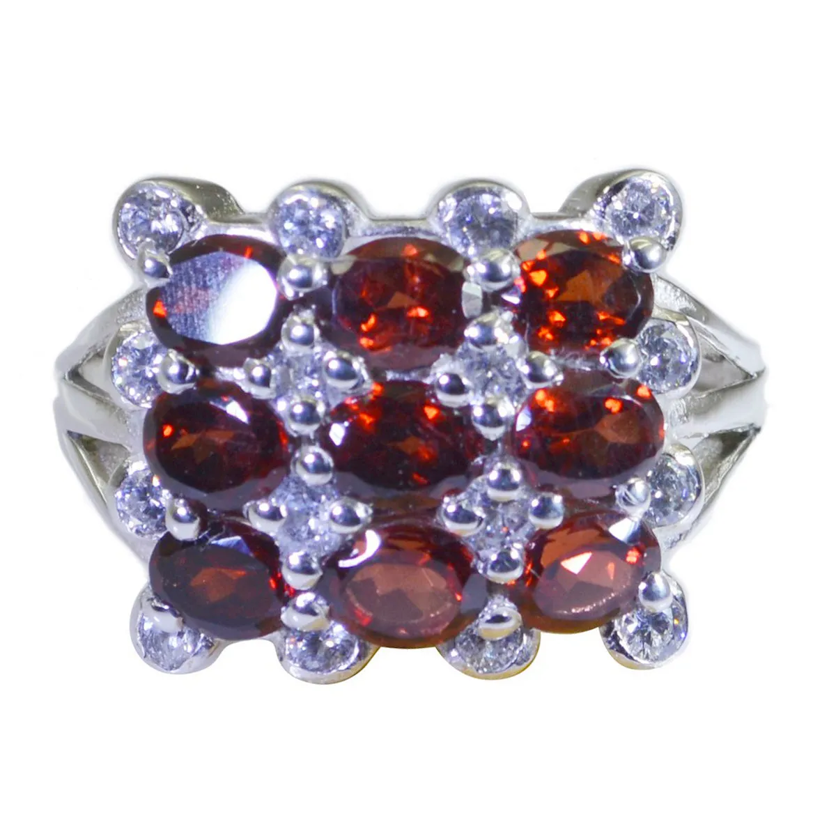 Riyo Enticing Gemstone Garnet 925 Silver Rings Fine Selling Shops