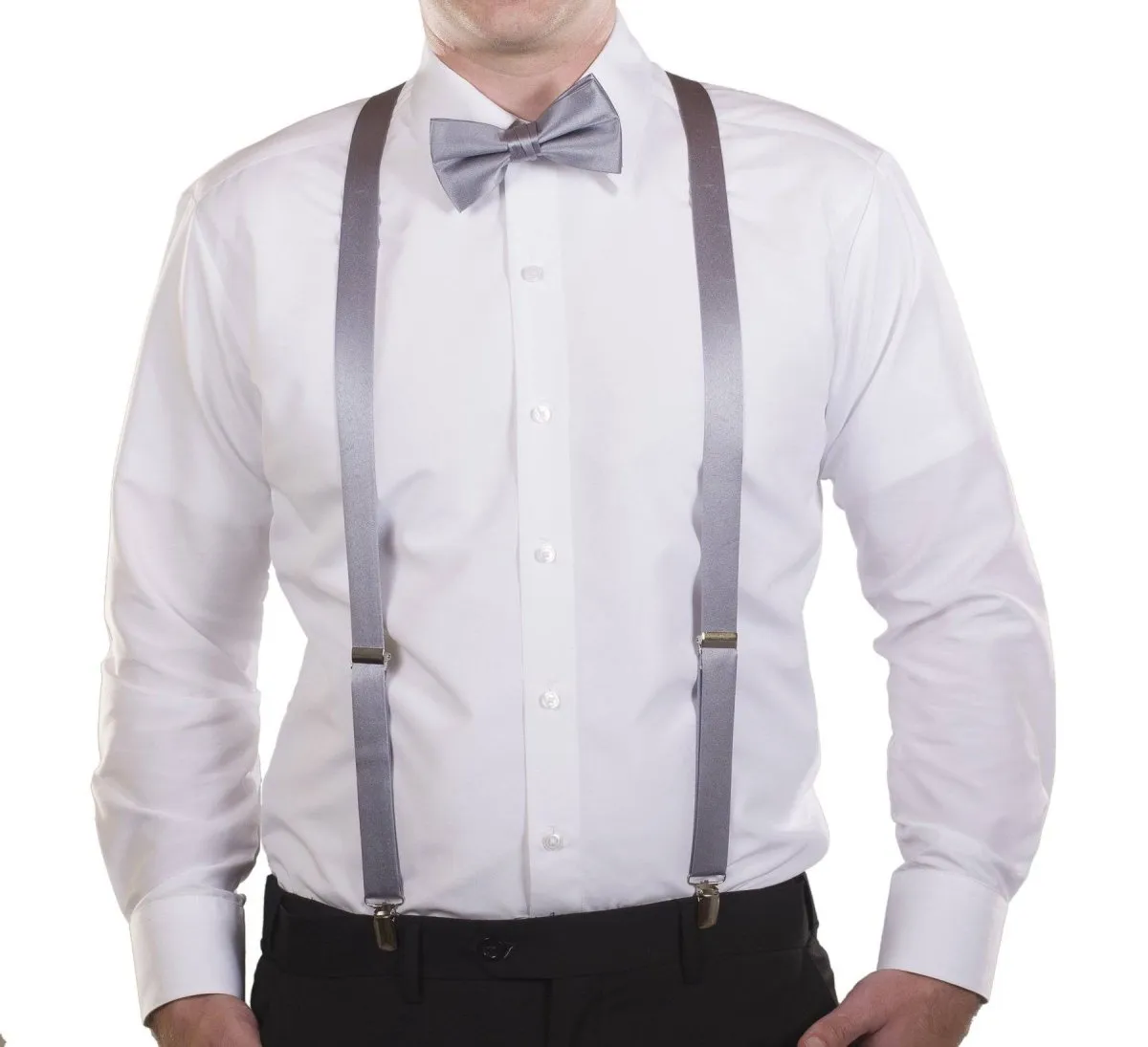 Satin Suspender and Bow Tie Set Combo in Men’s & Kids Sizes