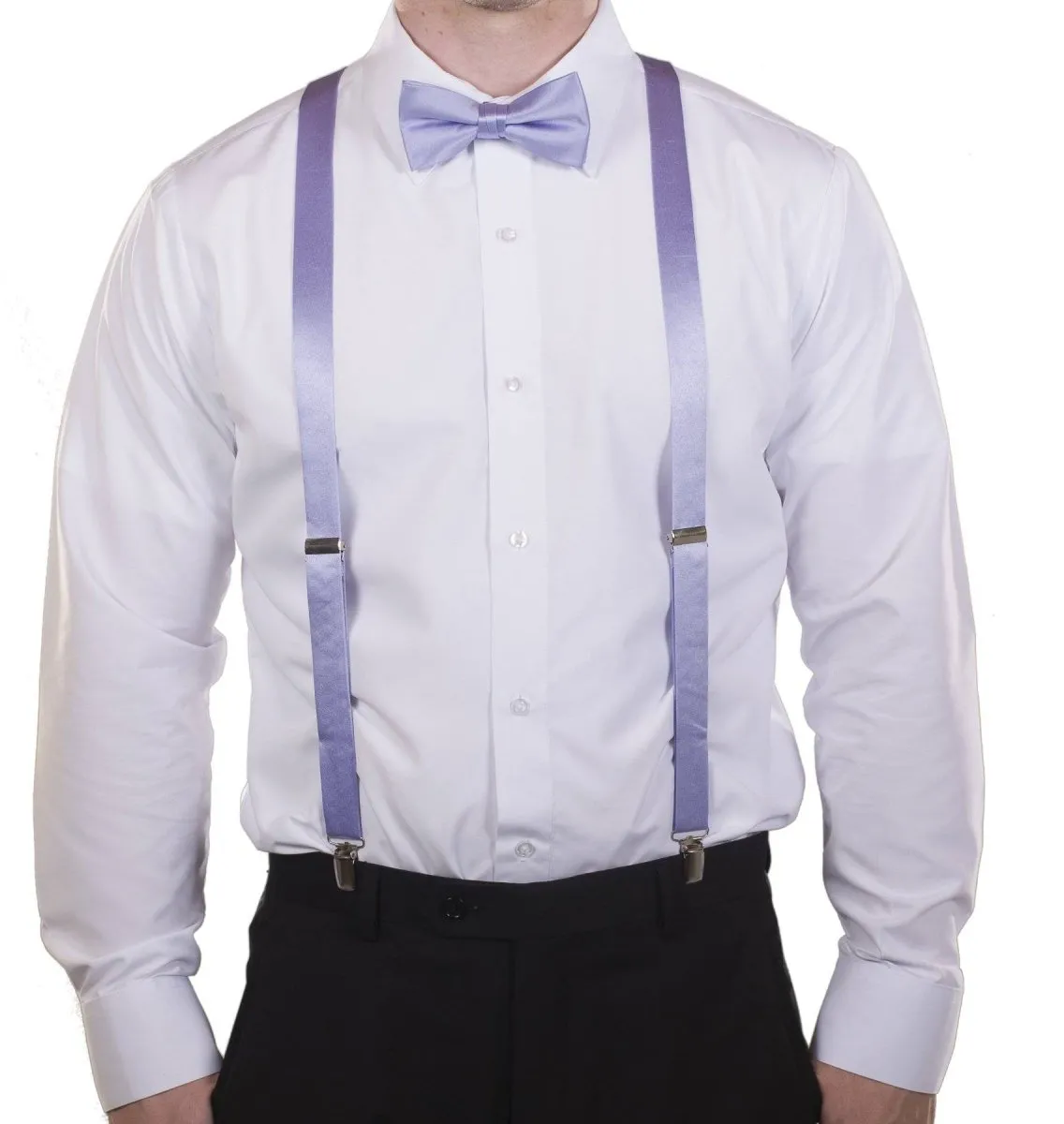 Satin Suspender and Bow Tie Set Combo in Men’s & Kids Sizes