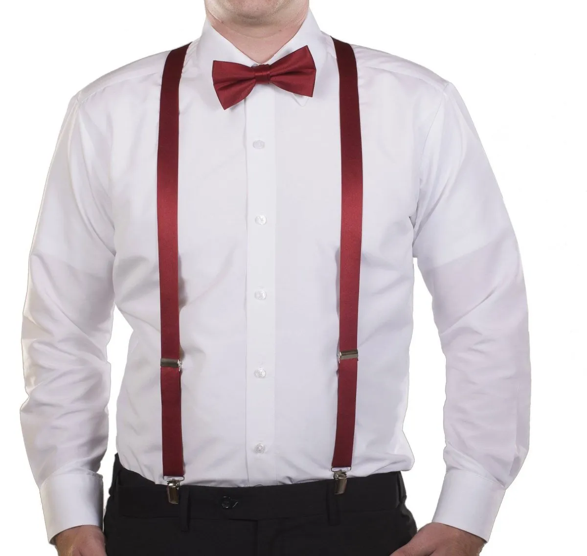 Satin Suspender and Bow Tie Set Combo in Men’s & Kids Sizes