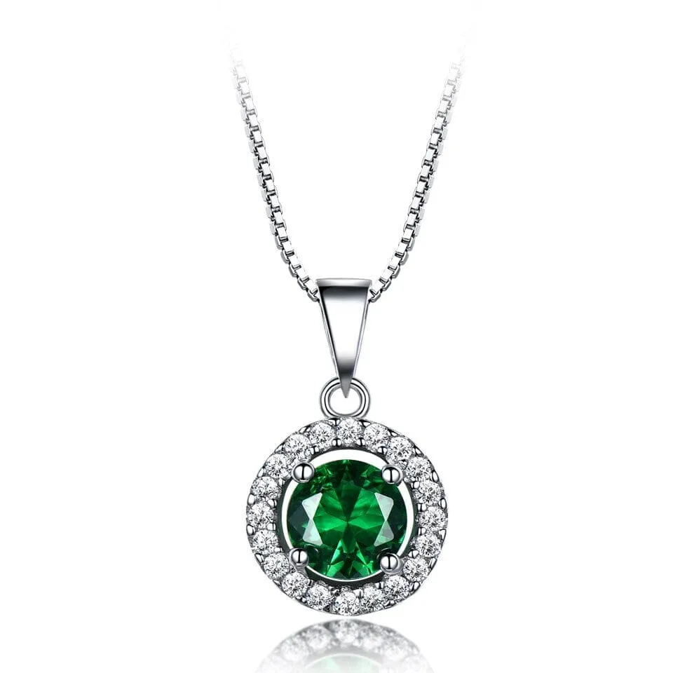 September Birthstone Pendant Necklace - 925 Sterling Silver